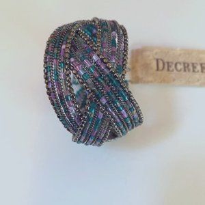 Decree Vintage colorful  Bohemian Spiral Cuff Bracelet